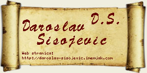 Daroslav Sisojević vizit kartica